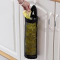 Miniatyrbillede 3 af 5: 2 stk. Plastposeholder, dispensere, affaldssækkeholder Genbrugsbeholdere Mesh Hængende Opbevaringsdispensere Hængende Folde Mesh Affaldspose Organiser Black