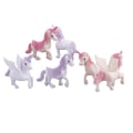 Miniatyrbild 8 av 8: 3st/ set Unicorn Cake Topper Miniatyr Pegasus Rainbow Figur C Pink
