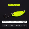 Miniatyrbild 1 av 8: Enkelkrok Skopa-formad Roterande Spinner Paljetter Fiske Abborre yellow 3.5g