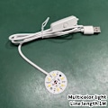Miniatyrbild 1 av 8: 10cm Träljusbas Trä LED-ljus Roterande Display Stativ La Multicolor light 1M