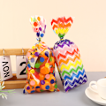 Miniatyrbild 2 av 8: 50 st Flat Pocket Candy Cookie Rainbow Randig brödpresentpåse B 50pcs