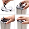 Miniatyrbild 6 av 8: Spilltåligt lock för 20 30 Oz Yeti lock Passar till tumlare Fler Rep Black 20oz