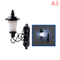 Miniatyrbild 1 av 7: 1:87 Miniatyr LED-lyktstolpe Vägglampa Modell DIY Micro Landscap A3