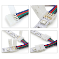 Miniatyrbild 8 av 8: 1st 4pin 10mm RGB LED Strip Connector Free Welding Connector f