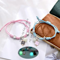 Miniatyrbild 7 av 8: 1 Par Luminous Star Moon Cat Armband Par Charm Handmade Adj A3