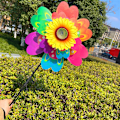 Miniatyrbild 4 av 8: 1st Solros/fjärils väderkvarn Pinwheel Färgglada paljetter Vind A2