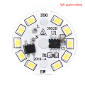 Miniatyrbild 1 av 8: LED-lampa Patch Lamp SMD Plate Circular Module Light Source Plat 5w warm white