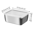 Miniatyrbild 1 av 8: Rostfritt stål Fresh Keeping Box Förvaringslåda Köksförvaring A2