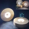 Miniatyrbild 4 av 8: Trä LED-ljusdisplay Bas Kristallglas Resin Art Ornament Multicolor light