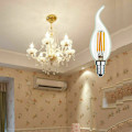 Miniatyrbild 6 av 8: Dimbar E14-lampa LED 2W 4W 6W Edison Retro Filament Candle Lig Light yellow 4W