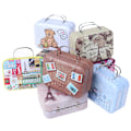 Miniatyrbild 8 av 8: Fashion Metal Mini resväska för dockor Miniatyrleksaker Trunk Doll A0