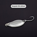 Miniatyrbild 1 av 8: Enkelkrok Skopa-formad Roterande Spinner Paljetter Fiske Abborre silvery 5g