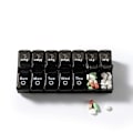 Miniatyrbild 4 av 8: 7 dagar veckovis case 14grids medicin tablett dispenserorgan White+Black