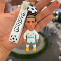 Miniatyrbild 1 av 8: Fotboll Ronaldo Player Figur Fotboll Star Nyckelring Bag hänge A