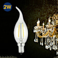 Miniatyrbild 2 av 8: Dimbar E14-lampa LED 2W 4W 6W Edison Retro Filament Candle Lig Light yellow 4W