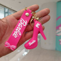 Miniatyrbild 1 av 8: Rosa Barbie Key Chain Pendant Love Key Ring Case Char 5