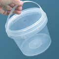 Miniatyrbild 6 av 8: 150ML-1500ML plasthinkar + lock - Tom vit med handtag - 1000ML