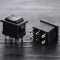 KCD2 Mini Svart 6PIN På/Av/På vippbrytare Båtvippbrytare Black