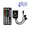Miniatyrbild 1 av 8: DC12V 44 Keys Music IR Controller Fjärrkontroll För RGB LED Strip musik