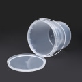 Miniatyrbild 8 av 8: 150ML-1500ML plasthinkar + lock - Tom vit med handtag - 1000ML