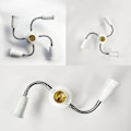 Miniatyrbild 2 av 8: Justerbar White E27 Base Light Socket Splitter LED-lampor Holde A