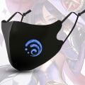 Miniatyrbild 7 av 8: anime genshin impact cosplay mask kostymtillbehör xiao huta Ice