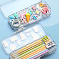 Miniatyrbild 4 av 8: Kawaii Transparent Case Dubbellager Multifunktion Barn A