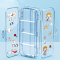 Miniatyrbild 3 av 8: Kawaii Transparent Case Dubbellager Multifunktion Barn A