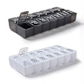 Miniatyrbild 7 av 8: 7 dagar veckovis case 14grids medicin tablett dispenserorgan White+Black