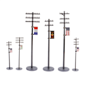 Miniatyrbild 8 av 8: 1:42/1:87/1:100 Electric Line Pole Model for Train Microlandsca A1