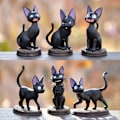 Miniatyrbild 1 av 7: e Black Cat Jiji Ornament Anime Kiki's Delivery Service Figurin