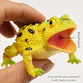 Miniatyrbild 4 av 8: Parodileksakssimulering Groda Modell Djurleksak Padda Knepigt ljud Yellow