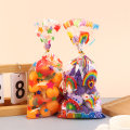 Miniatyrbild 3 av 8: 50 st Flat Pocket Candy Cookie Rainbow Randig brödpresentpåse B 50pcs