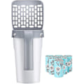 Miniatyrbilde 1 av 3: Premium kattesandspade med 90 refillposer, integrert avtakbar dyp kattesandspade med avfallsbeholder, kattesand null null ingen