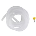 Avfuktaravloppsslang, 4 meter flexibel avloppsslang med kapbar gummiadapter och anslutningsklämma, slangbyte Bianco