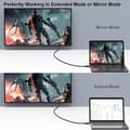 Miniatyrbillede 5 af 5: DisplayPort til HDMI 1,8 m forgyldt kabel, Avacon Display Port til HDMI-adapter han til han sort