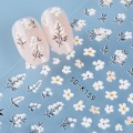 Miniatyrbild 5 av 5: 3 ark Blomster Nagelstickers 3D Nagelkonst Stickers 5D Nageldekoration Självhäftande Manikyrdesign för Kvinnor Flickor (Daisy)