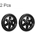 Miniatyrbilde 3 av 3: 2 stk Handlekurv Hjul Reise Trolley Caster Utbytting 5 Tommer Dia Gummi Skum Svart