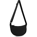 Miniatyrbillede 1 af 6: Crescent Taske til Kvinder Mænd, Nylon Crescent Tasker Hobos Crossbody Taske Bærbar Crescent Pung med Justerbar Rem A01-sort, 31cm