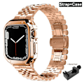 Miniatyrbild 2 av 4: Smal Metallarmband Kompatibelt med Apple Watch Band 49 mm för Kvinnor, Rostfritt Stål Apple Watch Band Ersättning Guld 49mm