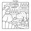 Miniatyrbillede 4 af 8: Farvelægningbog til Voksne og Teenagere med Super Søde Dyrefigurer med Enkle og Lettilgængelige Mønstre til Afspænding Lommebog Item 10: 56 pieces