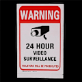Miniatyrbillede 2 af 5: 5 stk. 24 timers CCTV Videokamera System Sikkerhed Advarselsskiltet Klistermærke Shytmv