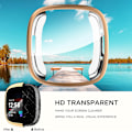 Pikkukuva 3 / 8: Diruite 4-pack kotelo Fitbit Versa 4/Sense 2 näytönsuojalle, HD iskunkestävä pehmeä TPU täysi suoja näytönsuojakotelo Fitbit V:lle Black+Silver+Rose Gold+Clear