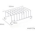 Miniatyrbillede 2 af 7: 2 stk. Toastbrød Rack Holder 8 Skive Huller Rustfrit Stål Værktøj Køle Gitter Brød Rack Rektangel Air Fryer Tilbehør Organizer