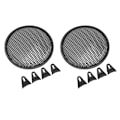 Miniatyrbillede 2 af 8: 2 stk. Højttalergitter 8 tommer Bil Autocamper Sort Metal Jern Subwoofer Netgitter 0.3
