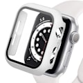 Pikkukuva 1 / 5: Kova kuori Apple Watch -kotelolle 9 8 7 6 5 4 38 40mm Lisätarvikkeet Näytönsuoja iWatch Sarja 44mm 45mm 41mm 42mm Valkoinen Whit White 3 Series 123 42MM
