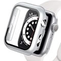 Pikkukuva 1 / 5: Kova kuori Apple Watch -kotelolle 9 8 7 6 5 4 38 40mm Lisätarvikkeet Näytönsuoja iWatch Sarja 44mm 45mm 41mm 42mm Hopea Hopea Silver 17 Series 7 8 9 41mm