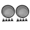 Miniatyrbillede 1 af 8: 2 stk. Højttalergitter 8 tommer Bil Autocamper Sort Metal Jern Subwoofer Netgitter 0.3