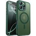 Miniatyrbilde 1 av 6: Magnetisk deksel for iPhone 16 Pro Max med fullstendig kamerabeskyttelse [Kompatibel med MagSafe] [Gjennomsiktig matt] Beskyttende telefondeksel, varmrosa Clea Clear iPhone 14 Pro