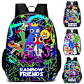 Pikkukuva 1 / 5: Rainbow Friends -reppu, suuri kapasiteetti, koululaukku lapsille, pojille ja tytöille vY A A
